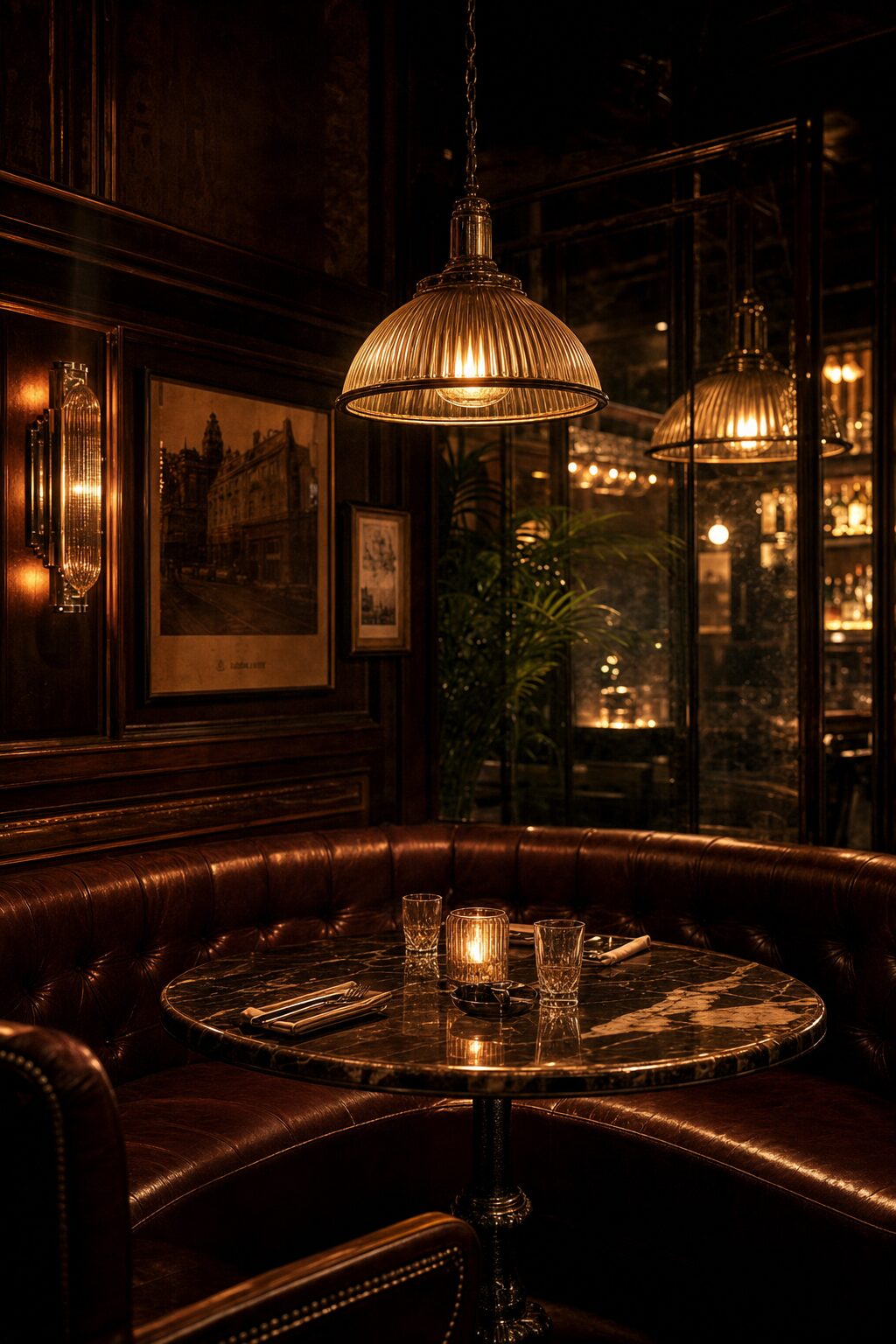 Designed interior with intentional scent and sound ambiance